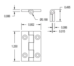 Brusso Brass Butt Hinge CB-302