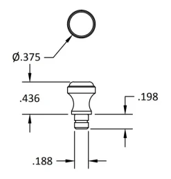 Brusso Brass Jewellery Cabinet Pull MC-428