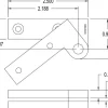 Brusso Brass Offset Pivot Hinge L-93