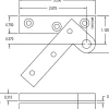 Brusso Brass Offset Pivot Hinge L-97