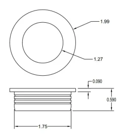Brusso Brass Recessed Pull CP-200