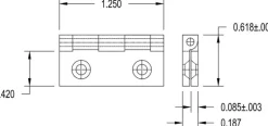 Brusso Brass Stop Hinge JB-103