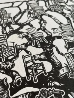 'Family Tree of Chairs'' Letterpress Poster