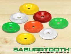 Saburrtooth Flat Faced Shaping Wheel - 4'' Sanding Disc